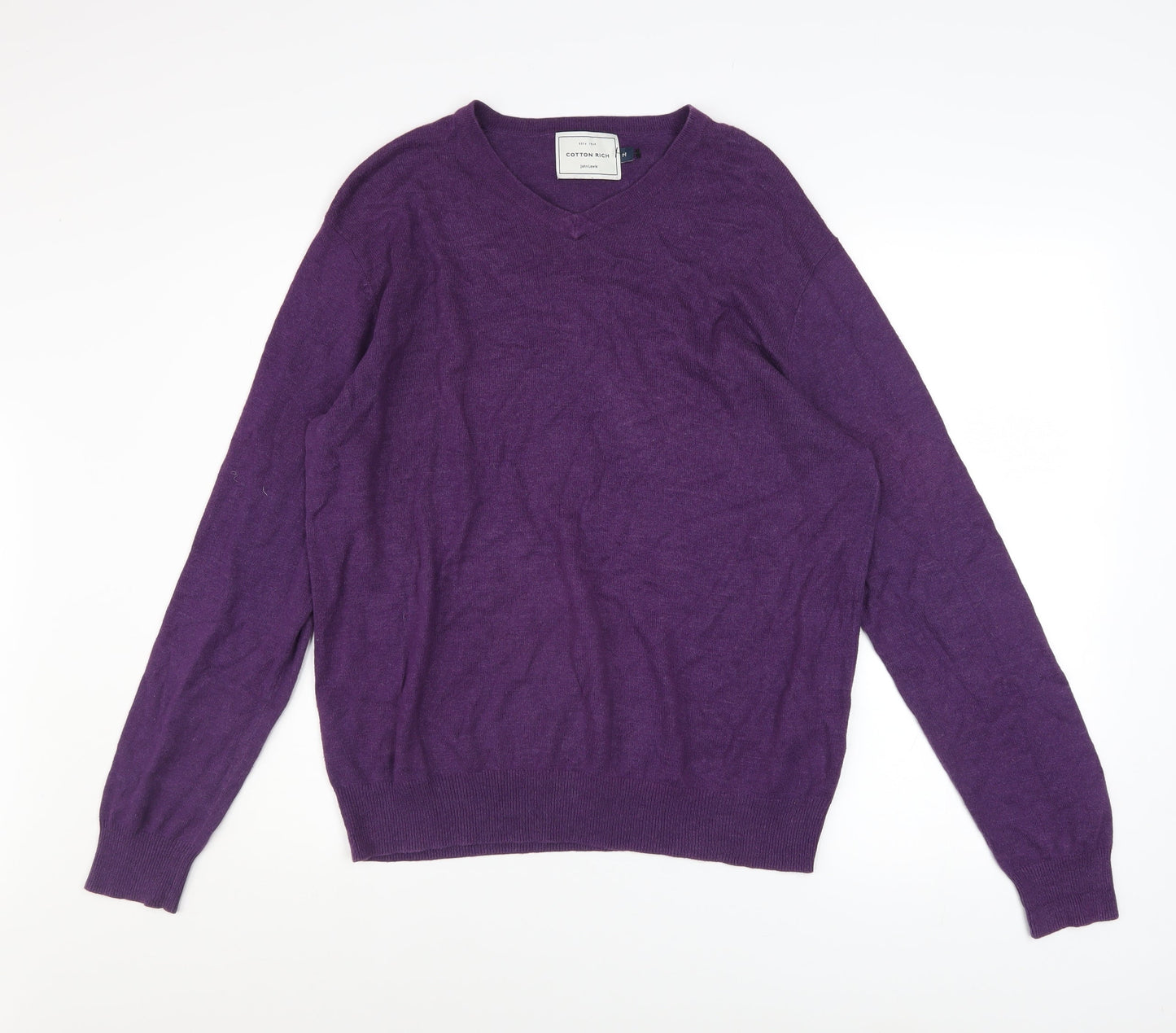 Mens UK Size M John Lewis Purple Pullover Jumper