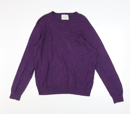 Mens UK Size M John Lewis Purple Pullover Jumper