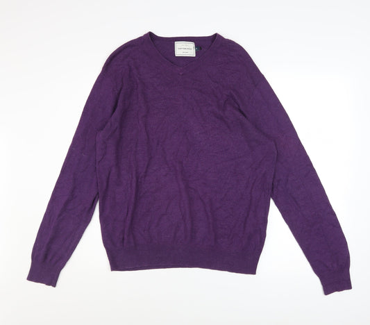 Mens UK Size M John Lewis Purple Pullover Jumper