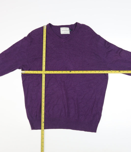 Mens UK Size M John Lewis Purple Pullover Jumper