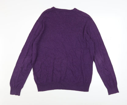 Mens UK Size M John Lewis Purple Pullover Jumper