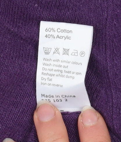 Mens UK Size M John Lewis Purple Pullover Jumper