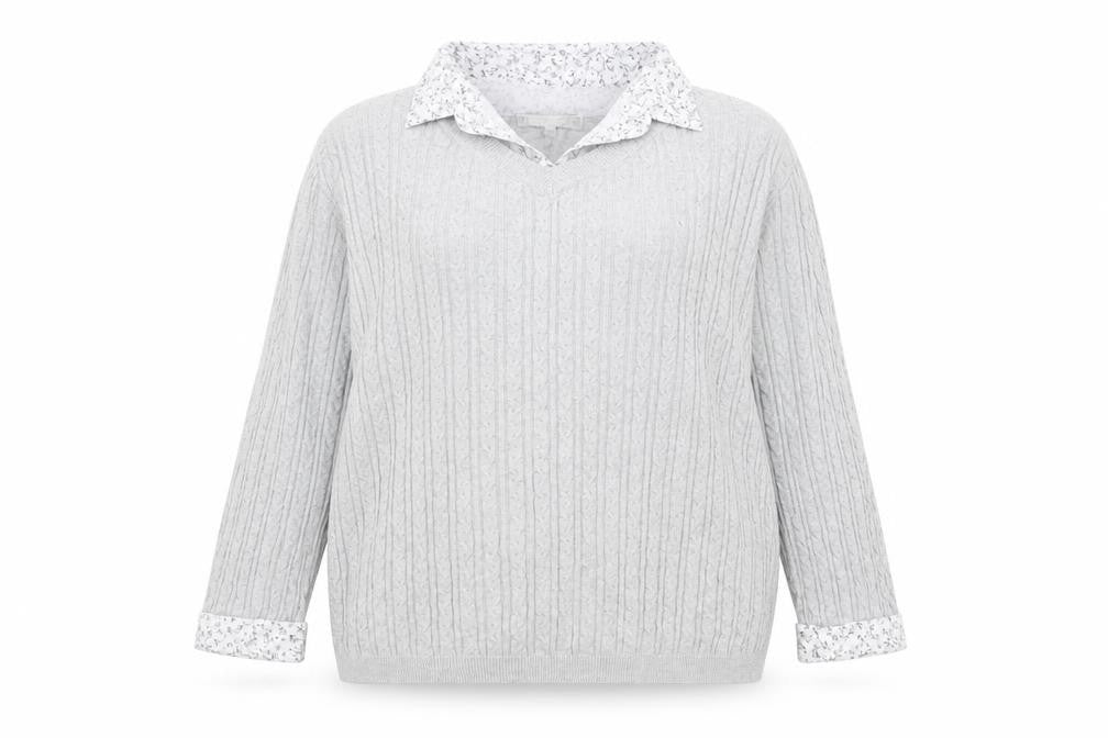 Womens UK Size 16 Jessica Graaf Grey Pullover Jumper