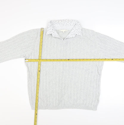 Womens UK Size 16 Jessica Graaf Grey Pullover Jumper