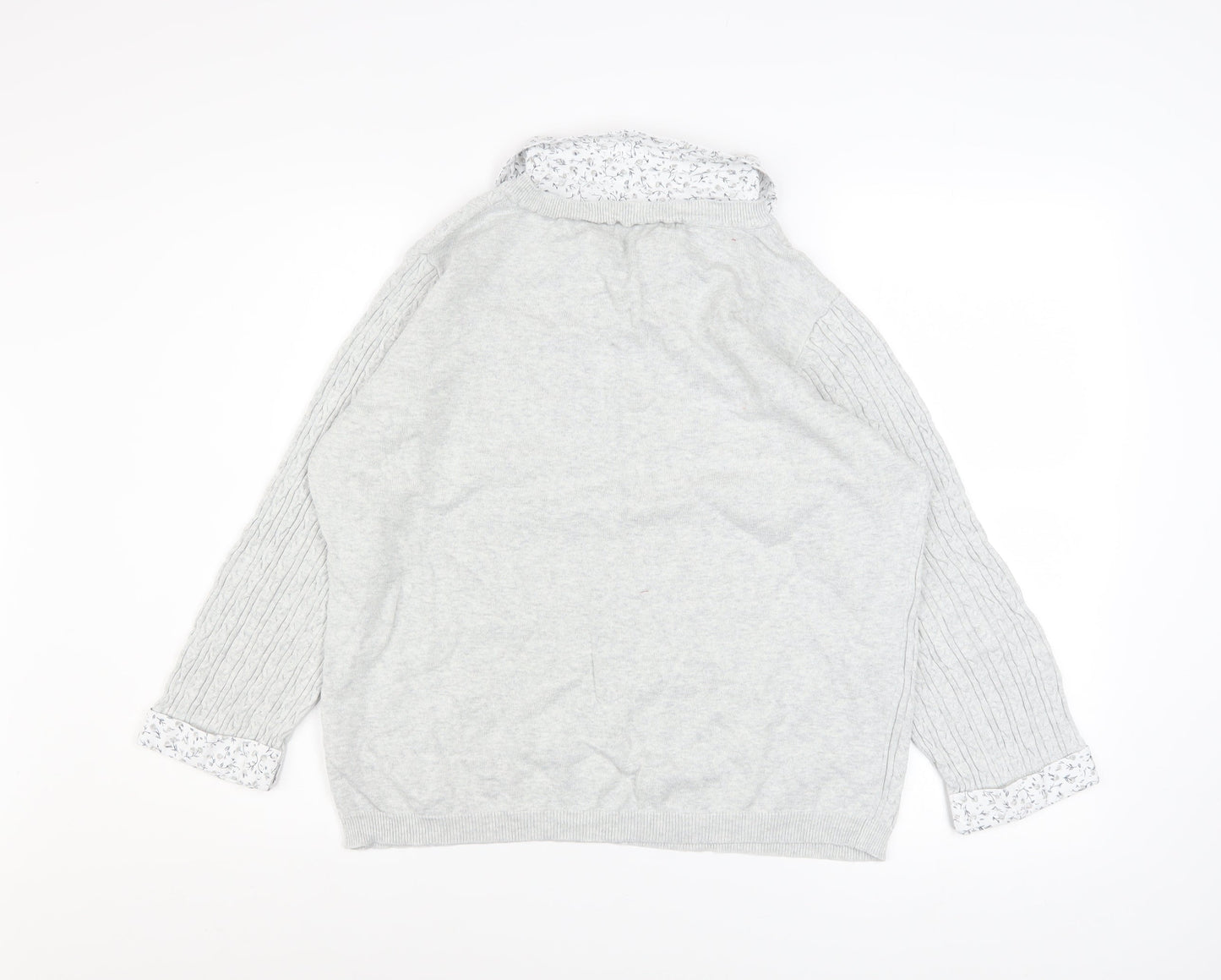 Womens UK Size 16 Jessica Graaf Grey Pullover Jumper