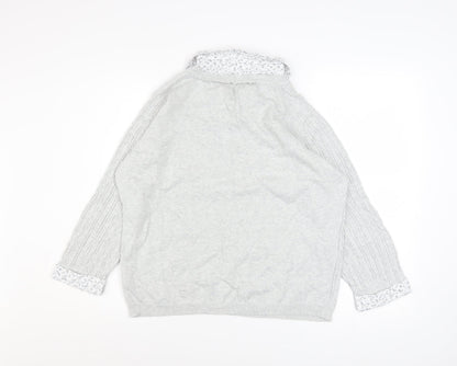 Womens UK Size 16 Jessica Graaf Grey Pullover Jumper