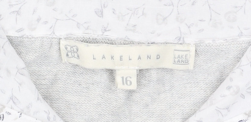 Womens UK Size 16 Jessica Graaf Grey Pullover Jumper