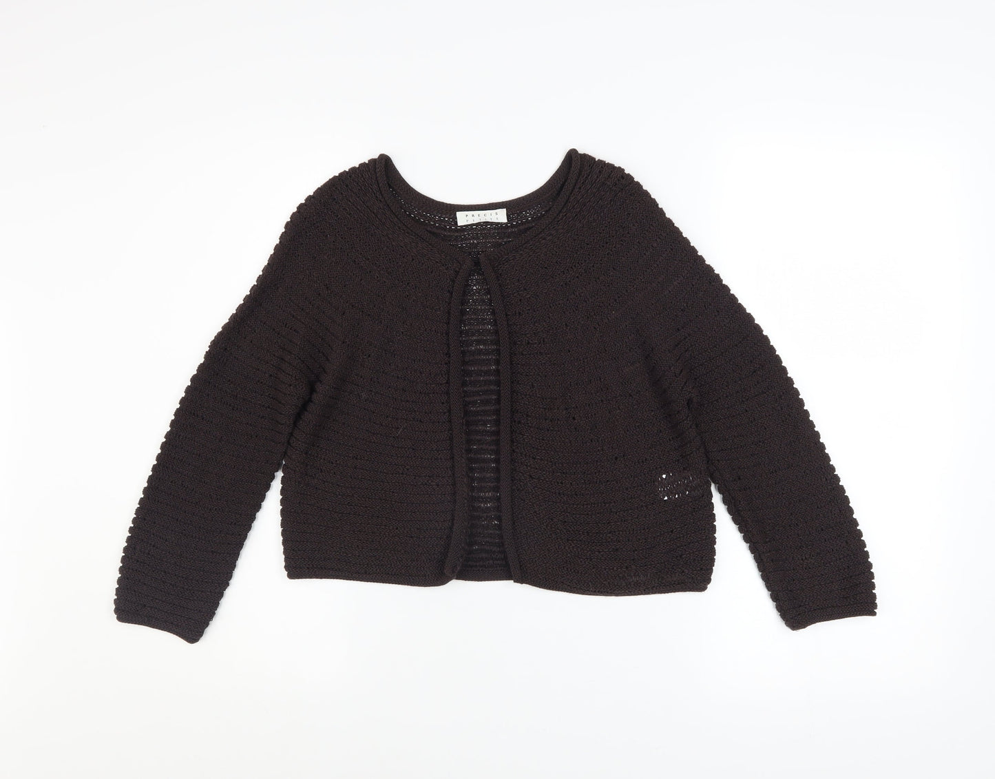 Womens UK Size S Precis Petite Brown Cardigan Jumper