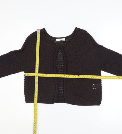 Womens UK Size S Precis Petite Brown Cardigan Jumper