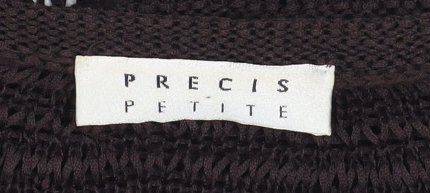 Womens UK Size S Precis Petite Brown Cardigan Jumper
