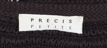 Womens UK Size S Precis Petite Brown Cardigan Jumper