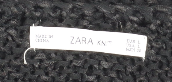 Womens UK Size L Zara Black Pullover Jumper
