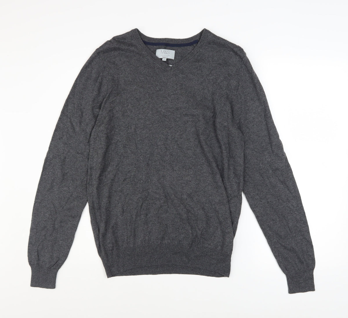 Mens UK Size S Marks and Spencer Grey Pullover Jumper