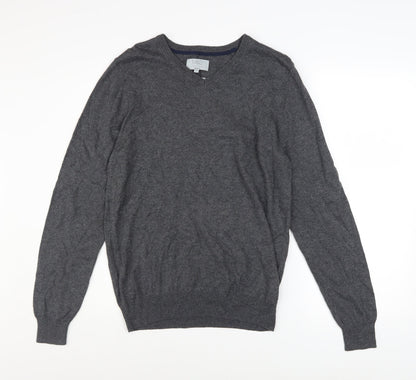 Mens UK Size S Marks and Spencer Grey Pullover Jumper