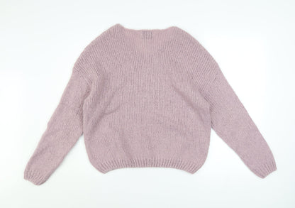 Womens UK Size XS Teddy Smith Purple Pullover Jumper