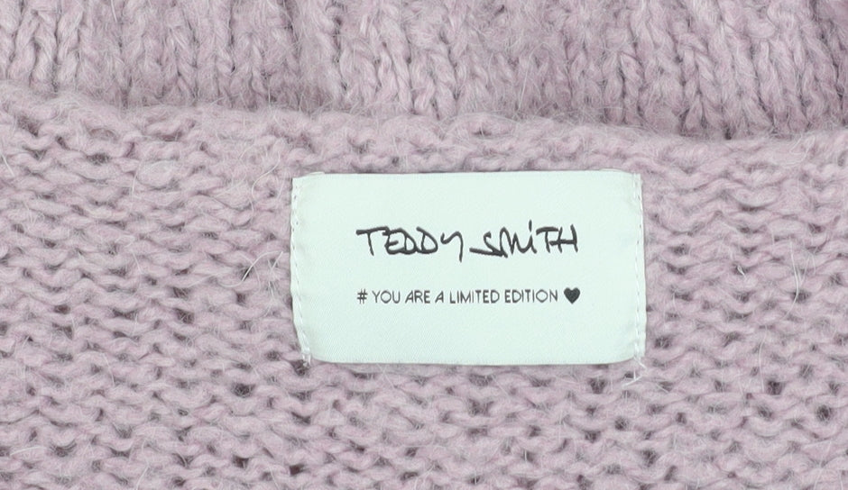 Womens UK Size XS Teddy Smith Purple Pullover Jumper
