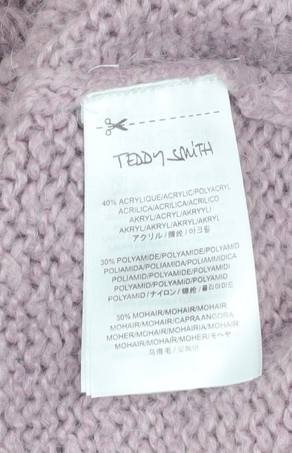 Womens UK Size XS Teddy Smith Purple Pullover Jumper