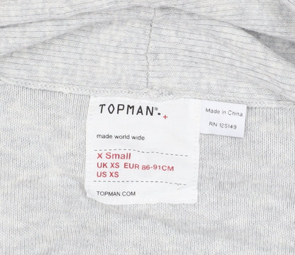 Mens UK Size XS Topman Grey Cardigan Jumper