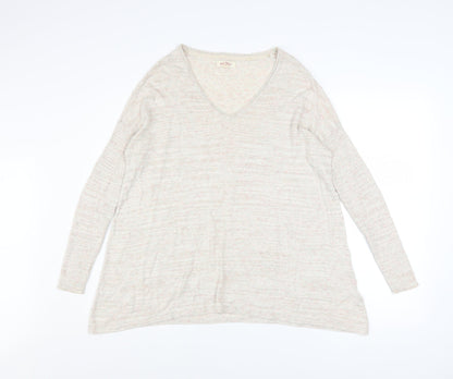 Womens UK Size 8 Fat Face Beige Pullover Jumper