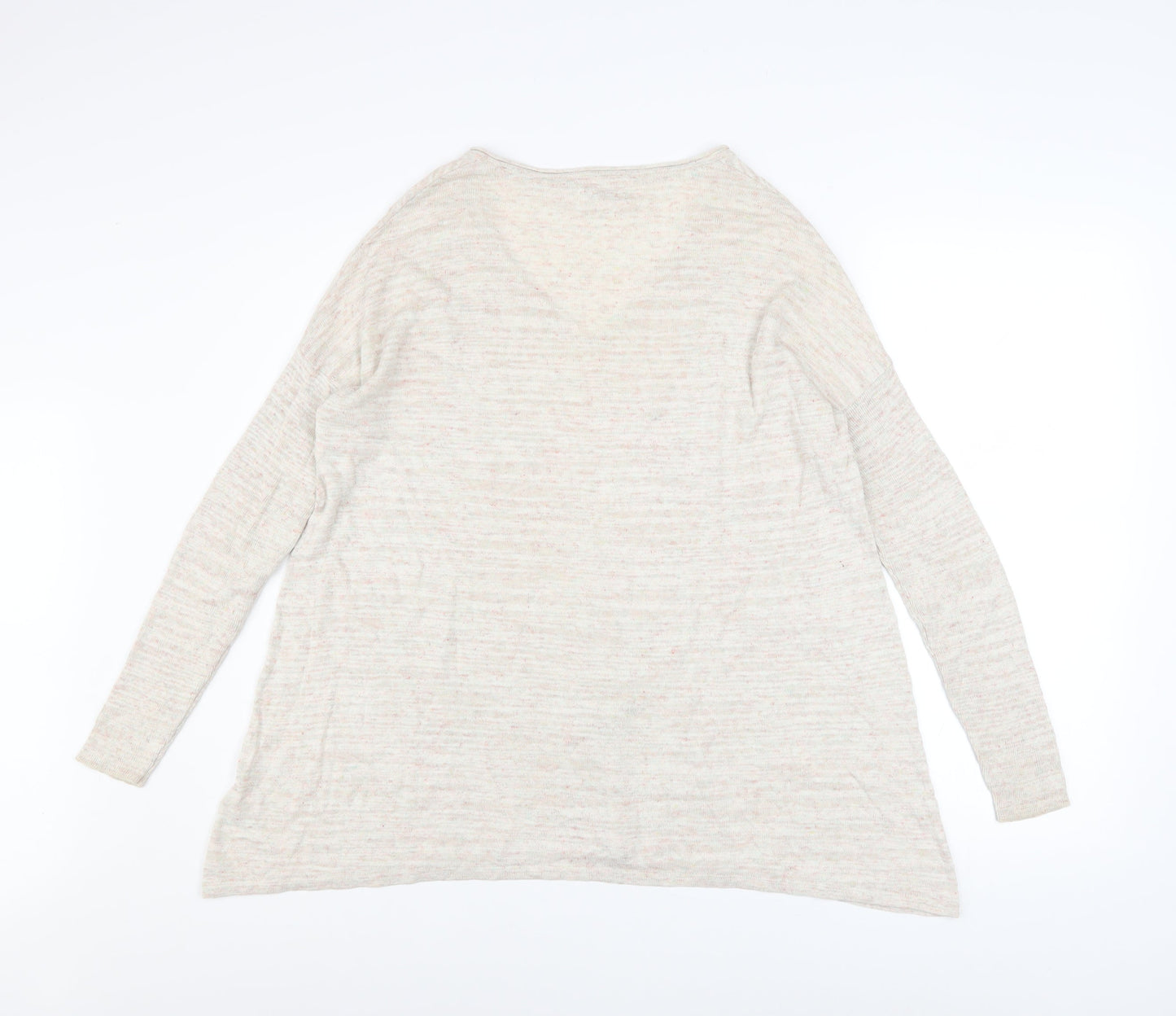 Womens UK Size 8 Fat Face Beige Pullover Jumper