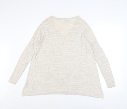 Womens UK Size 8 Fat Face Beige Pullover Jumper