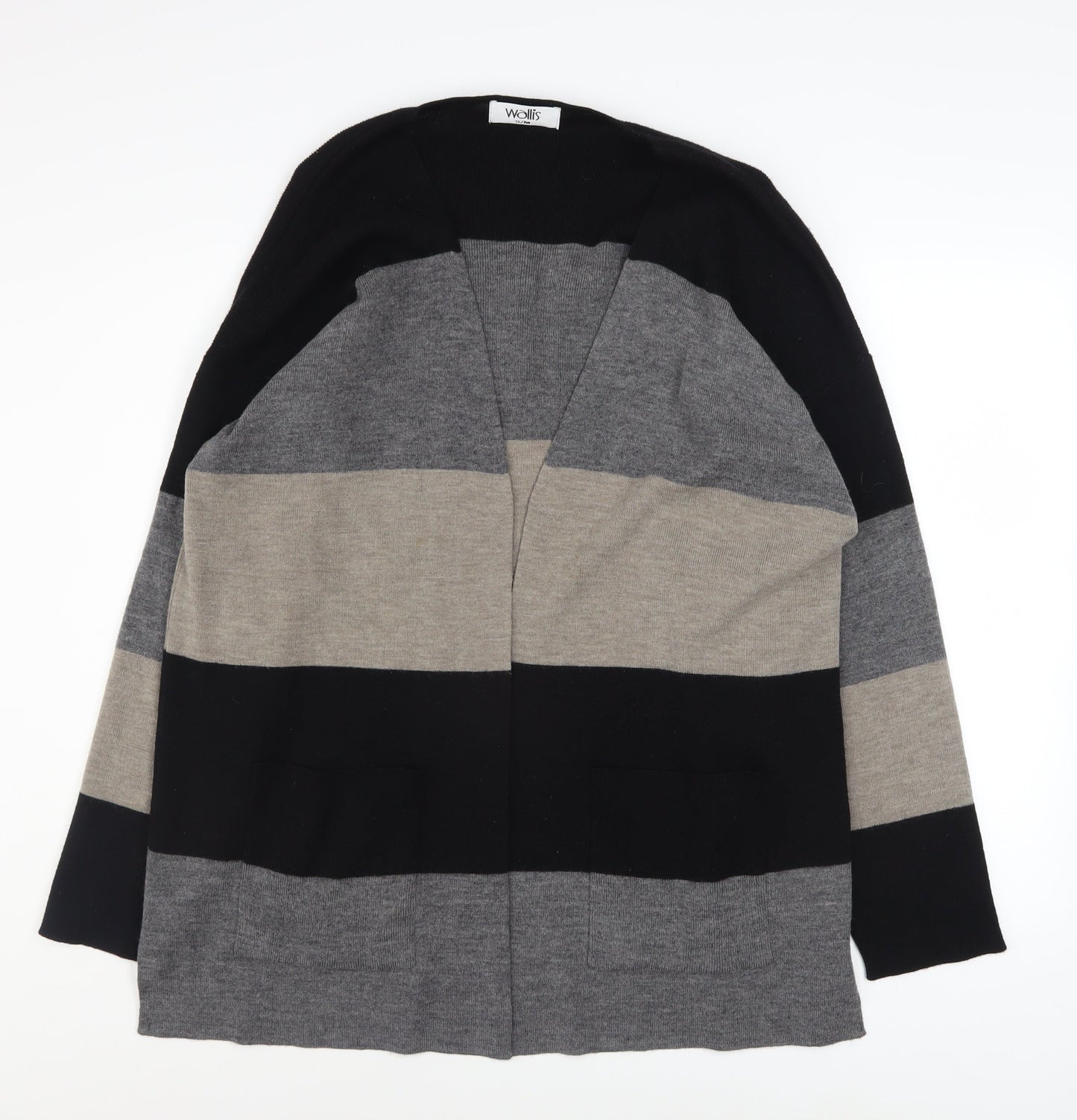 Womens UK Size S Wallis Grey Cardigan Jumper