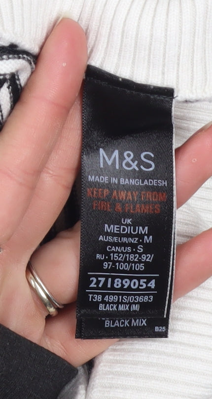 Womens UK Size M Marks and Spencer Black Pullover Jumper