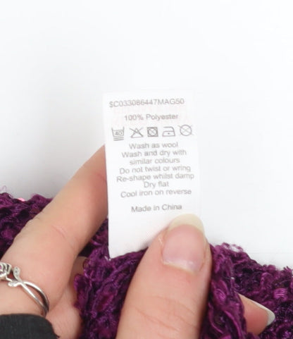 Womens UK Size M BM Collection Purple Cardigan Jumper