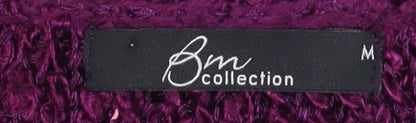 Womens UK Size M BM Collection Purple Cardigan Jumper