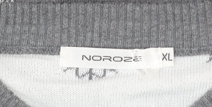 Noroze Men's Grey XL Funny Christmas Jumper Please Don't Tell Santa