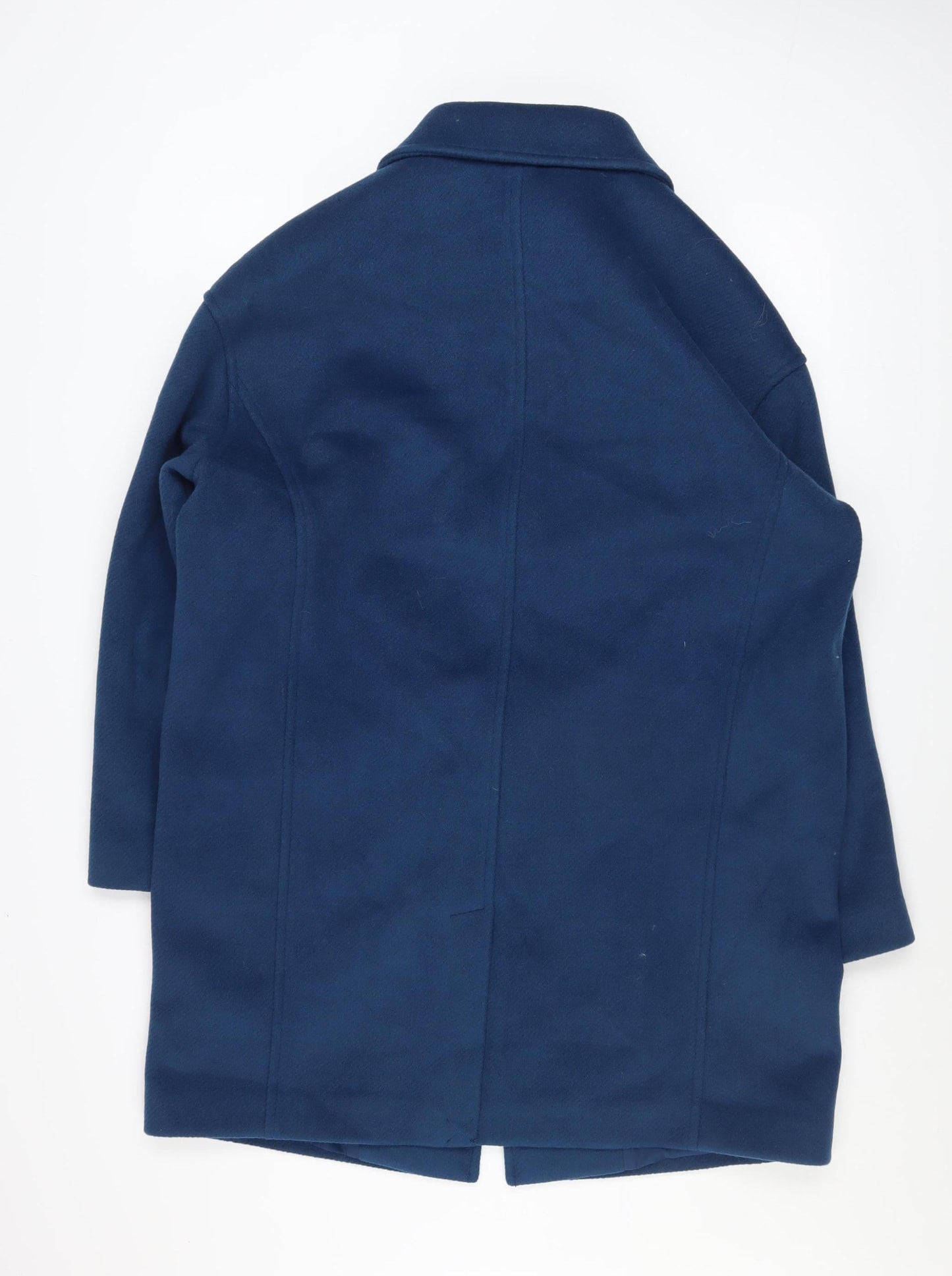 Womens UK Size 14 Marks and Spencer Blue Overcoat