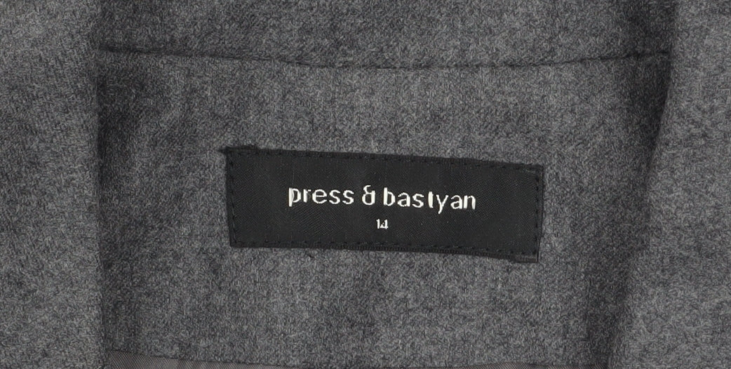 Womens UK Size 14 Press & Bastyan Regular Grey Blazer