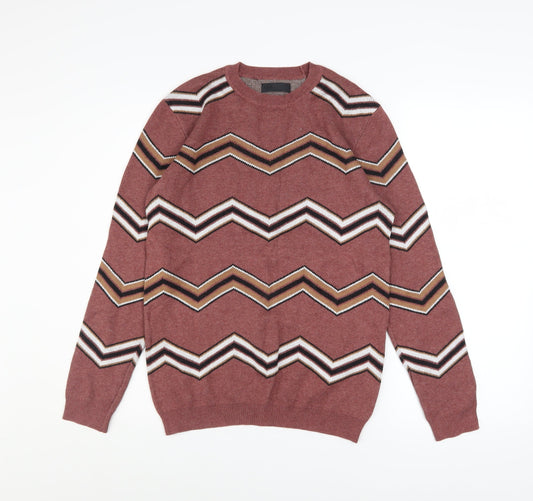 Mens UK Size XS ASOS Brown Pullover Jumper