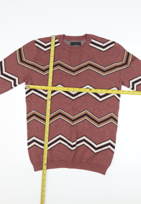 Mens UK Size XS ASOS Brown Pullover Jumper