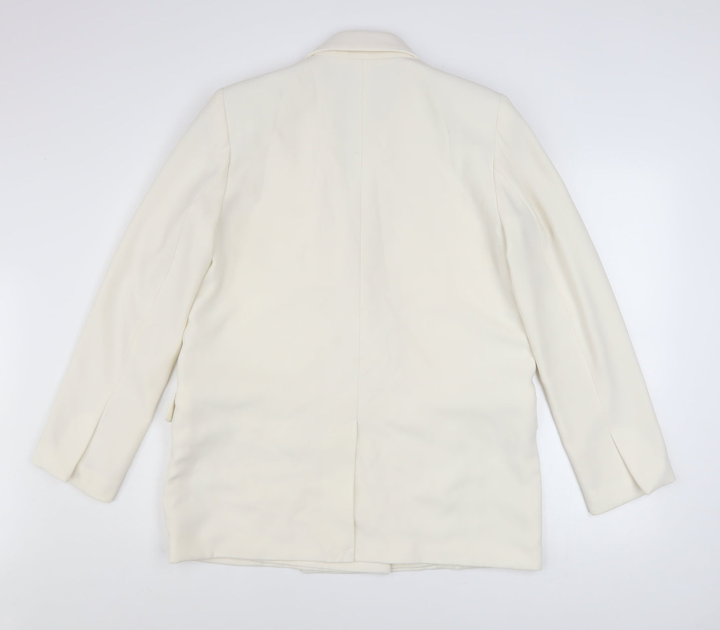 Womens UK Size L Zara Regular Ivory Blazer