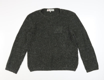 Mens UK Size M Label Lab Grey Pullover Jumper