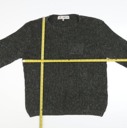 Mens UK Size M Label Lab Grey Pullover Jumper