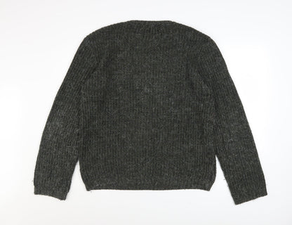 Mens UK Size M Label Lab Grey Pullover Jumper