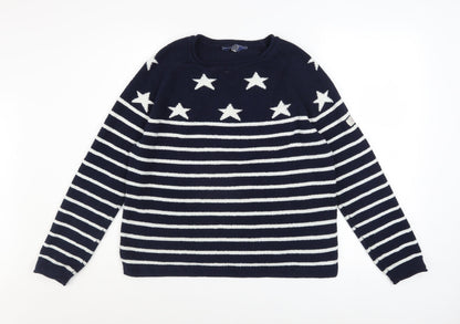 Womens UK Size 12 Joules Blue Pullover Sweatshirt