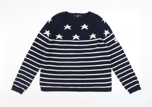 Womens UK Size 12 Joules Blue Pullover Sweatshirt