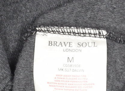 Mens UK Size M Brave Soul Grey Running & JoggingGym & TrainingCasual Jacket