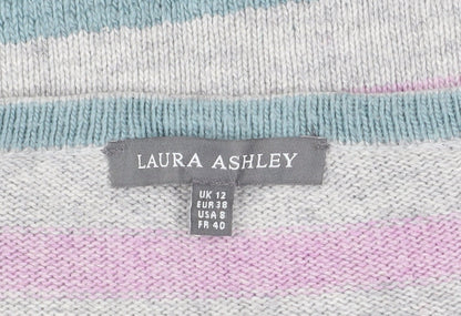 Laura Ashley Women’s Multicoloured Striped Crew Neck Jumper Size 12