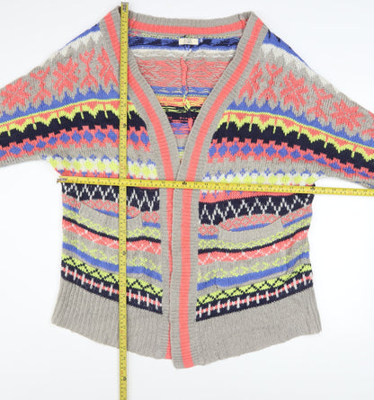 Love Label Women's Multicoloured Fair Isle Knit Cardigan M
