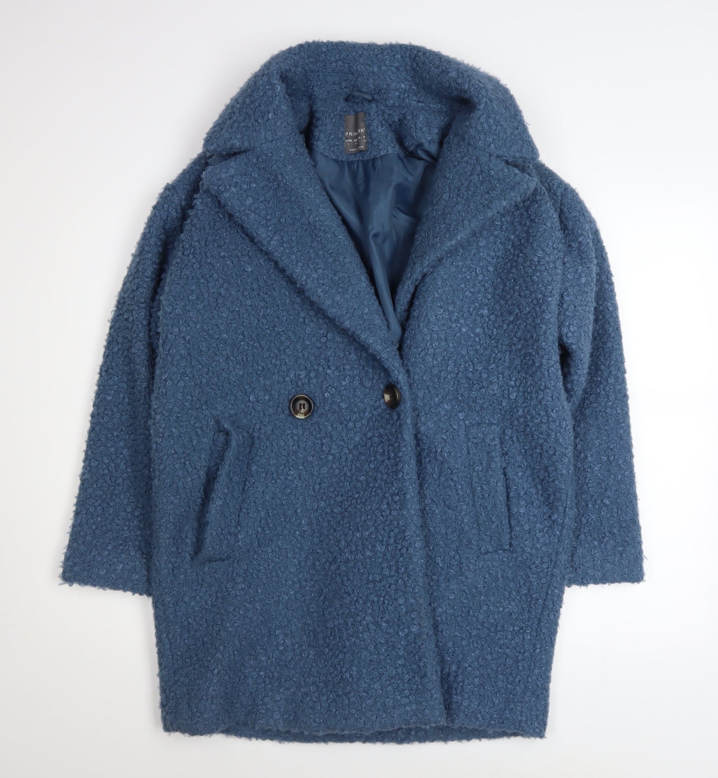 Womens UK Size 6 Primark Blue Overcoat