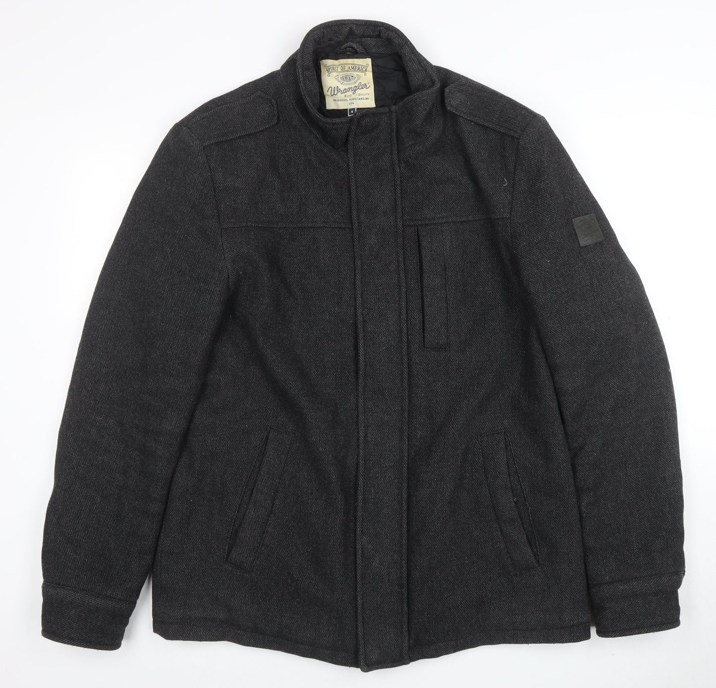 Mens UK Size M Wrangler Grey Basic Jacket