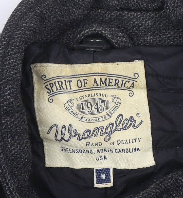 Mens UK Size M Wrangler Grey Basic Jacket