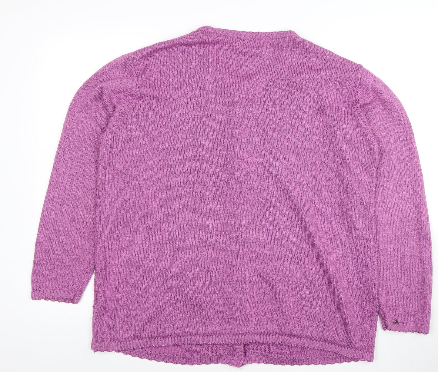 Womens UK Size Plus Casamia Purple Cardigan Jumper