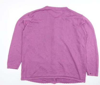 Womens UK Size Plus Casamia Purple Cardigan Jumper