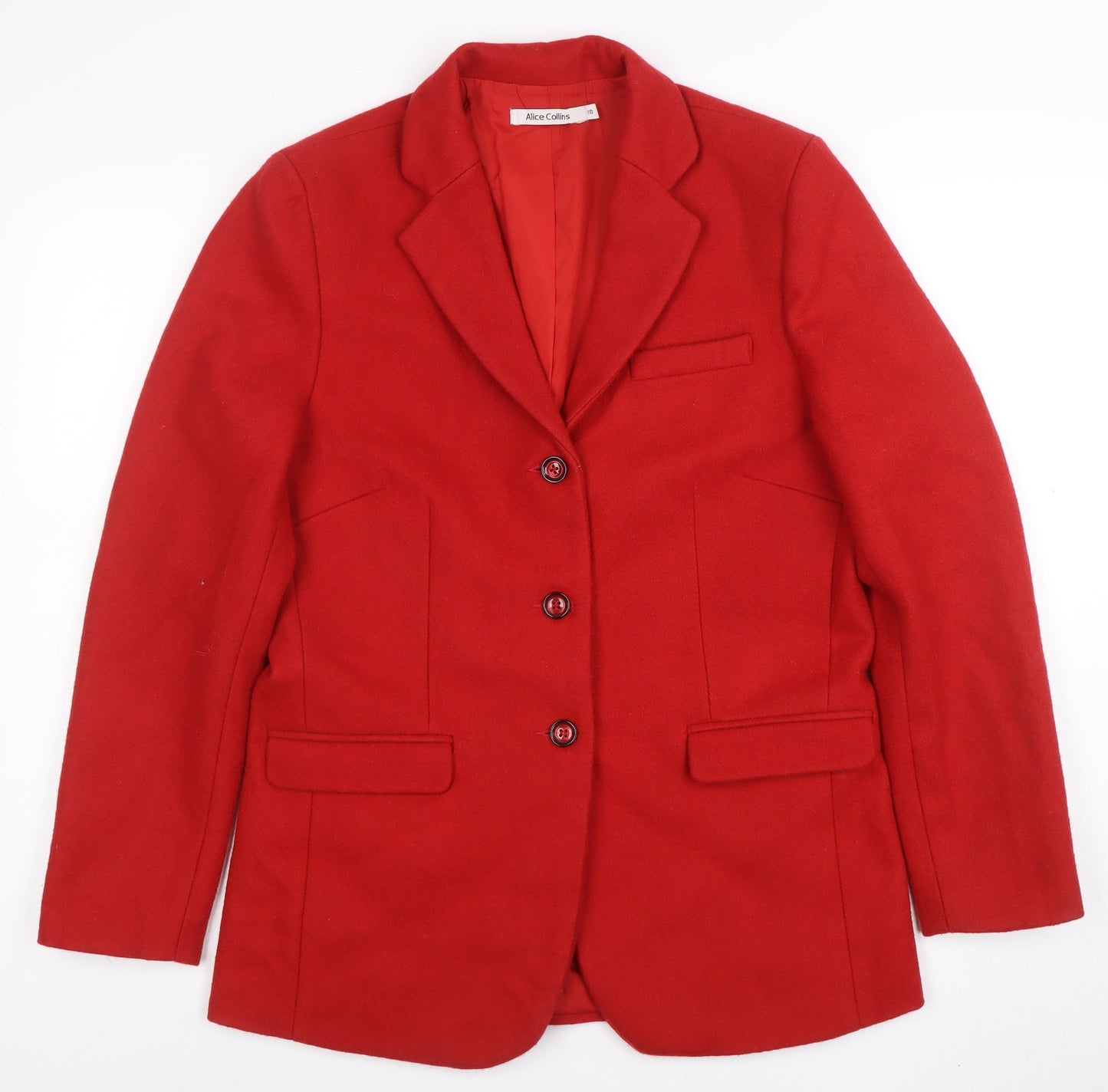 Womens UK Size 12 Alice Collins Regular Red Blazer