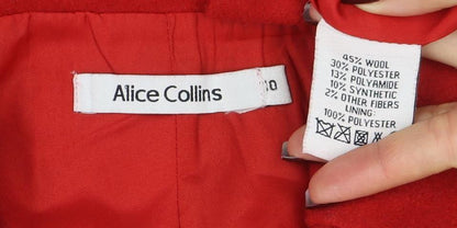 Womens UK Size 12 Alice Collins Regular Red Blazer